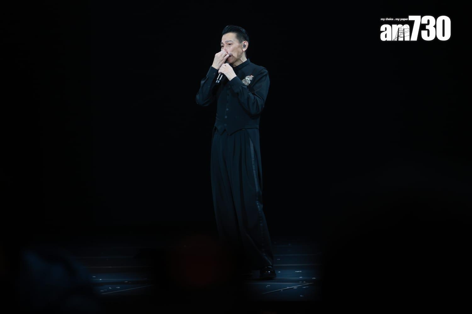 劉德華唱《心只有你》時熱淚凝眶。(羅錦鴻攝)