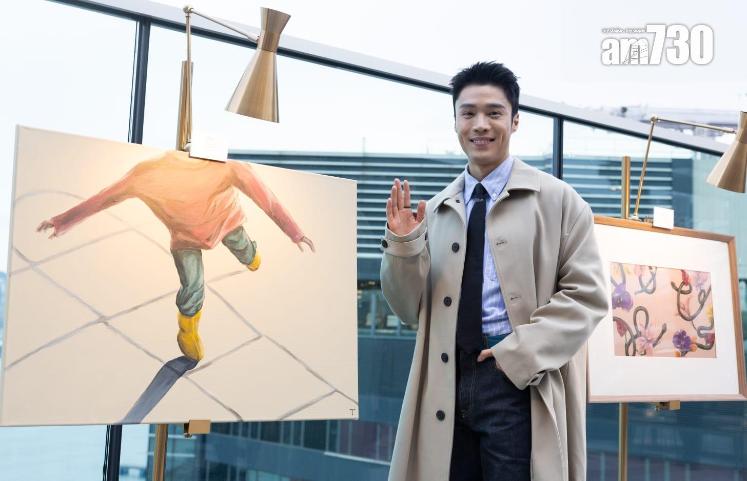 Karl的畫風為傳統油畫加入現代感。(蘇文傑攝)