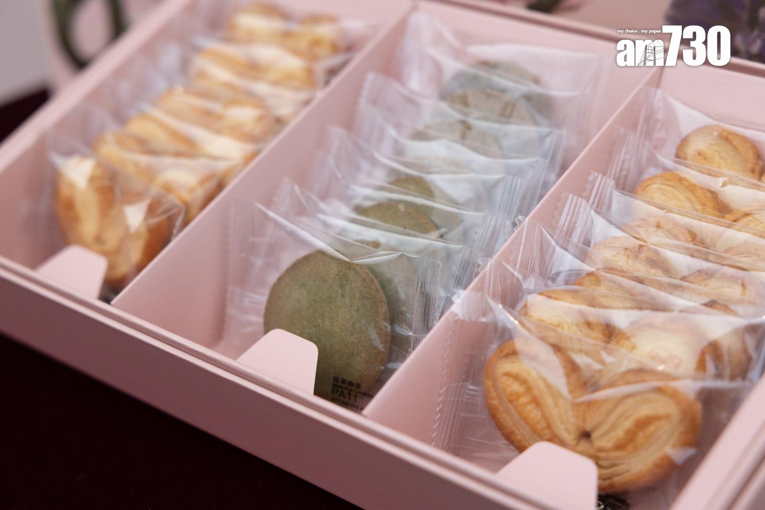 Karl設計的蝴蝶酥曲奇禮盒不足一個月火速售罄。(蘇文傑攝)