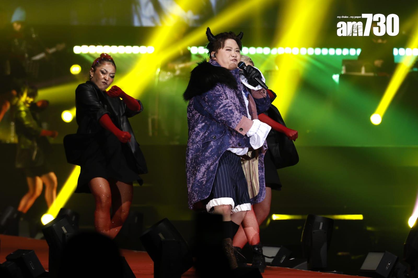 肥仔的跳唱版《墳P》超有驚喜。(林俊源攝)