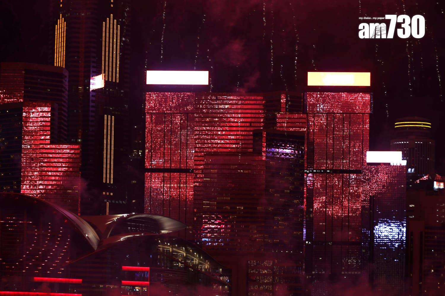 農曆年新春煙花匯演。(林俊源攝)