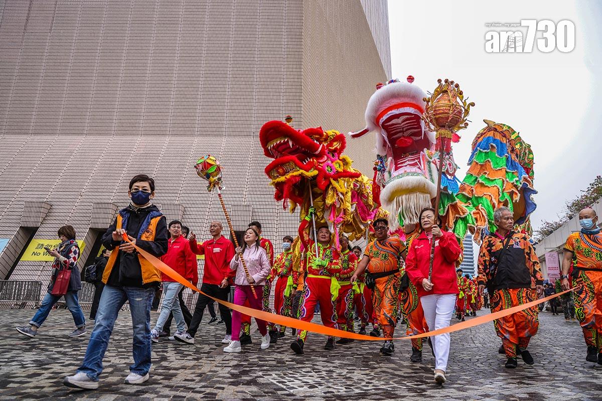 香港龍獅節暨第七屆世界龍獅日在尖沙咀舉行。(中通社)