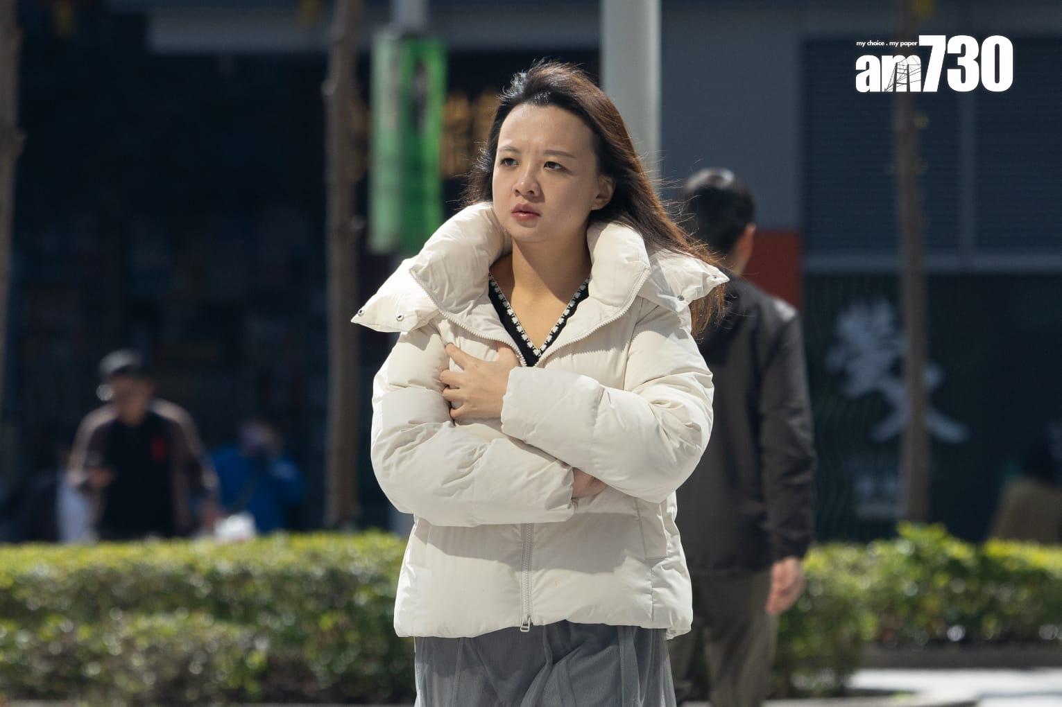 天文台表示,一股強烈冬季季候風正為華南沿岸帶來寒冷及乾燥的天氣。(蘇文傑攝