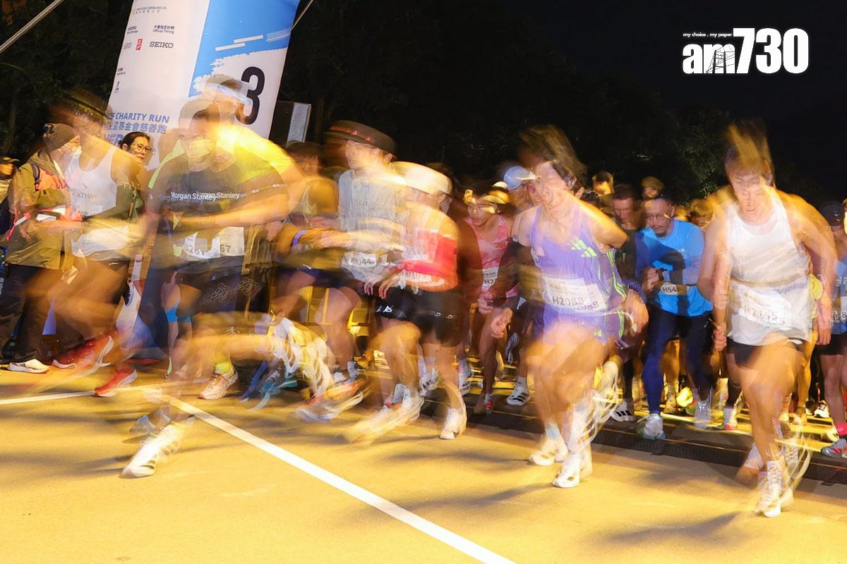 聯合國兒童基金會今日在香港迪士尼樂園度假區舉行慈善跑。(吳康琦攝)