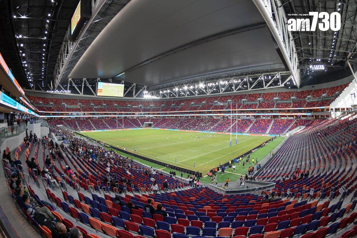 啟德體育園主場館今日舉行首場測試賽。(蘇文傑攝)