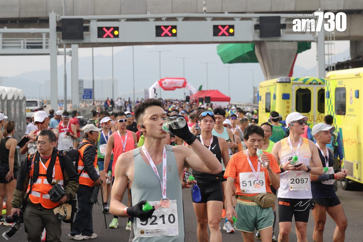 第二屆港珠澳大橋香港段半馬拉松今日舉行。(吳康琦攝)