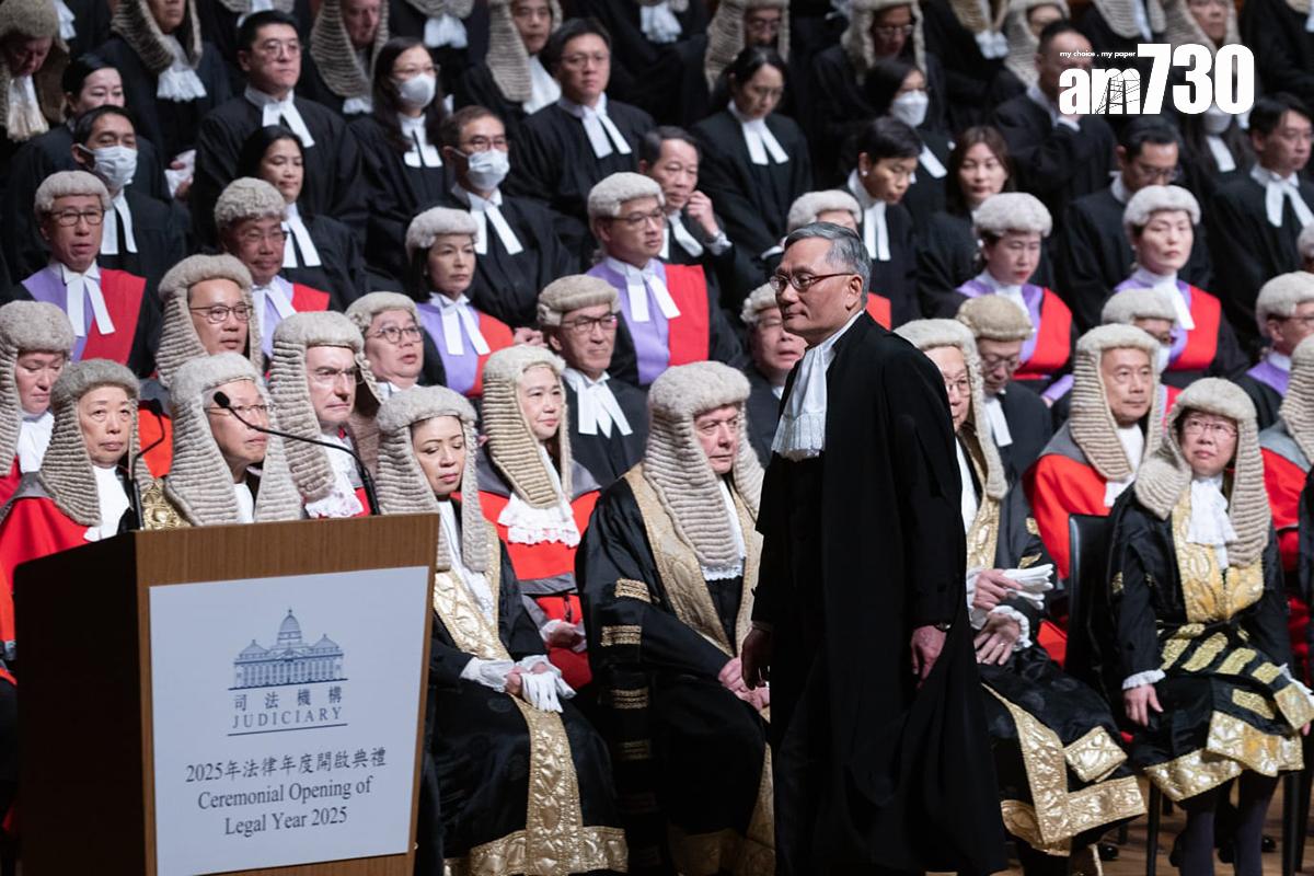 張舉能在法律年度開啟典禮上致辭。(蘇文傑攝)