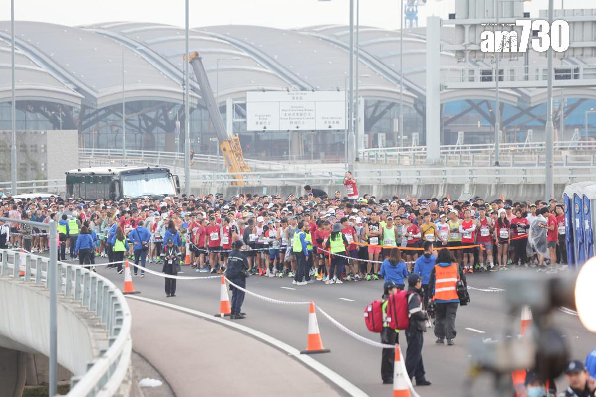 第二屆港珠澳大橋香港段半馬拉松今日舉行。(吳康琦攝)