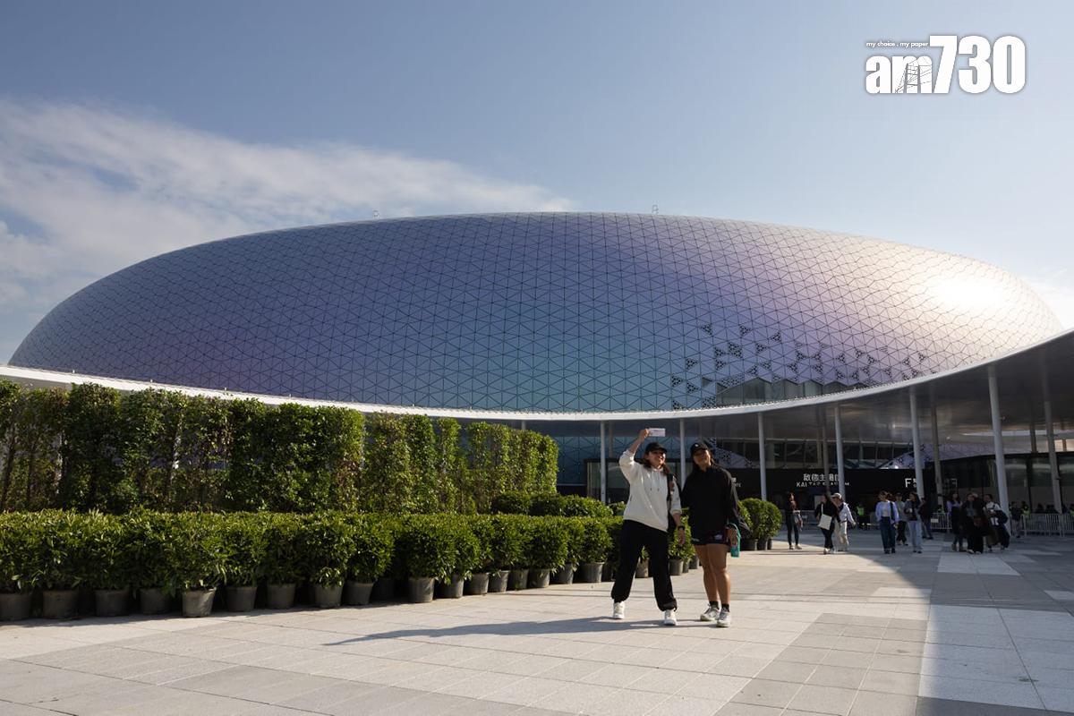 啟德體育園主場館今日舉行首場測試賽。(蘇文傑攝)