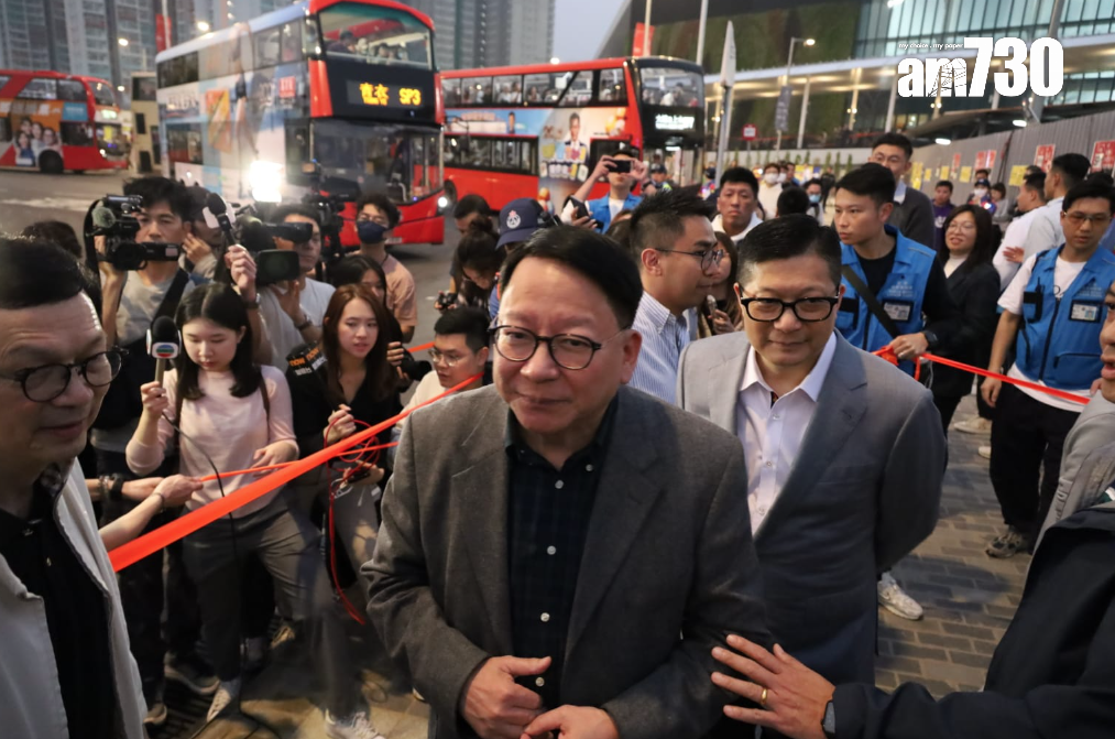 啟德體育園完成最後大型演練。(鍾式明攝)