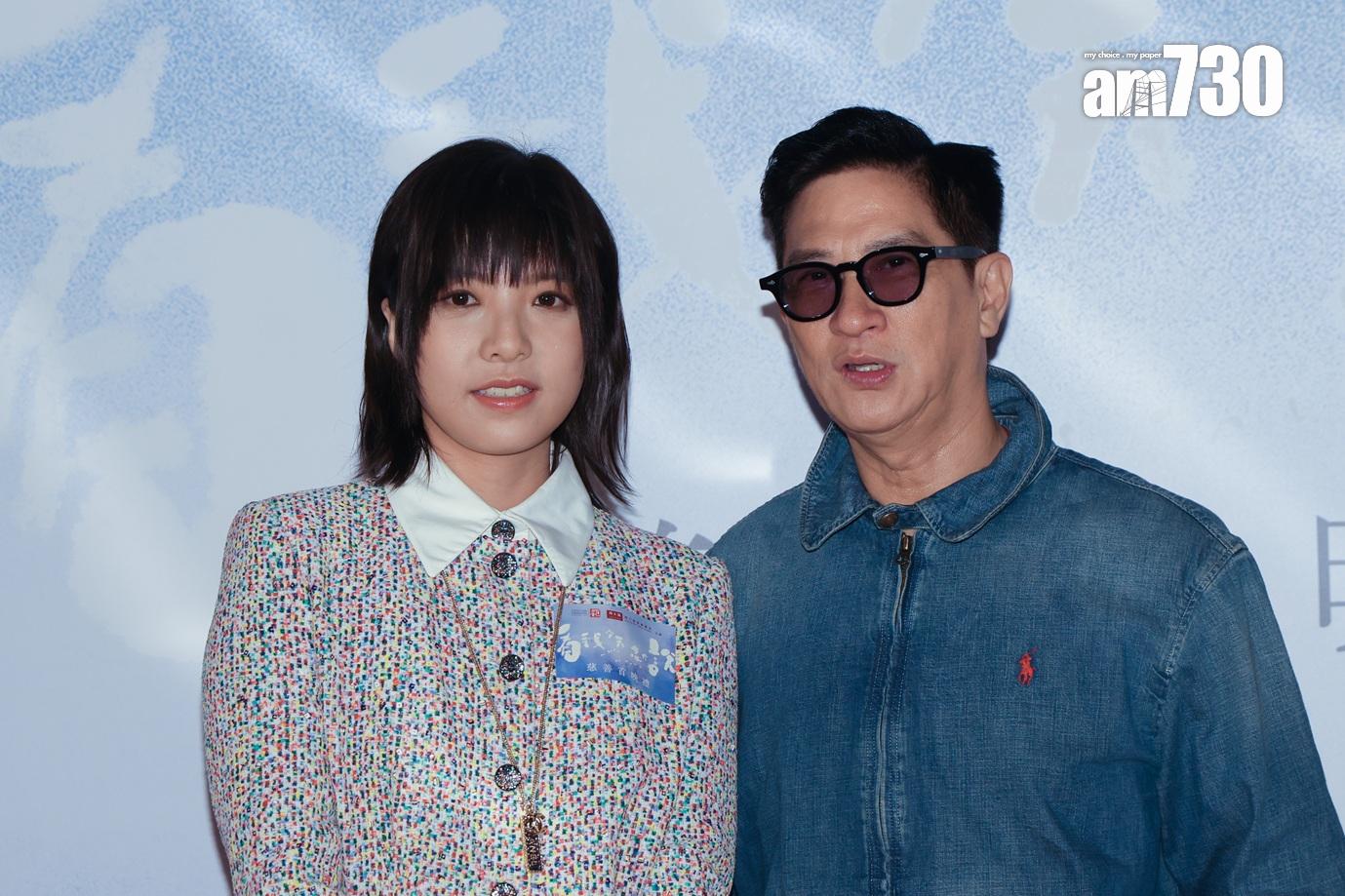 張家輝讚鍾雪瑩的演技自成一派。(吳康琦攝)