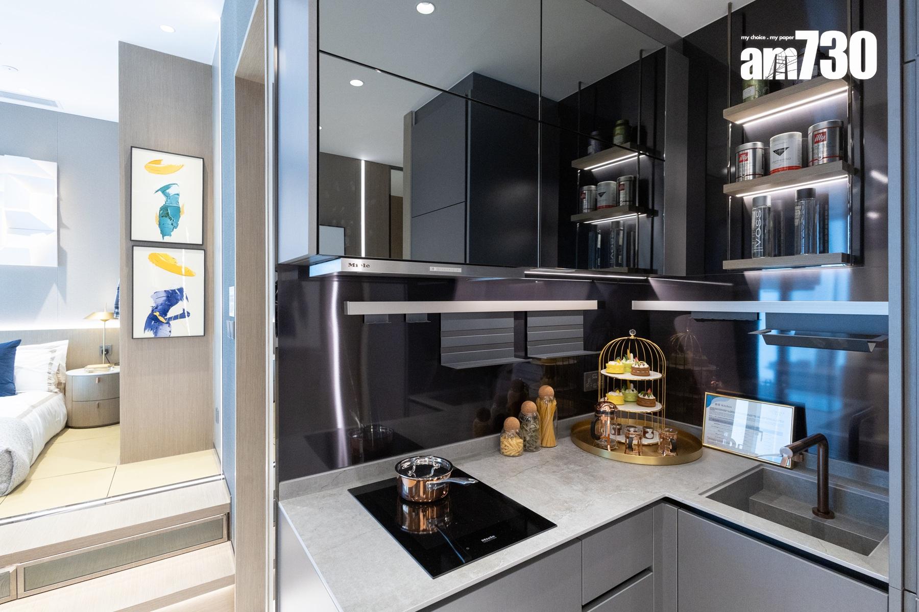 朗天峰示範單位|403呎兩房開放式廚房戶 特高樓底釋放空間感(多圖有片)|元朗新盤