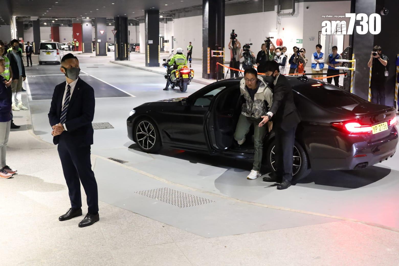 演練模擬有貴賓到場。(鍾式明攝)