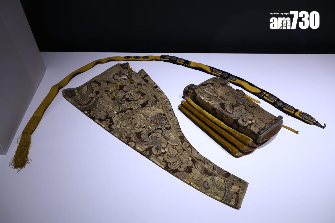 歐洲紡織品—弓箭的撒袋,又名櫜鞬。(林俊源攝)