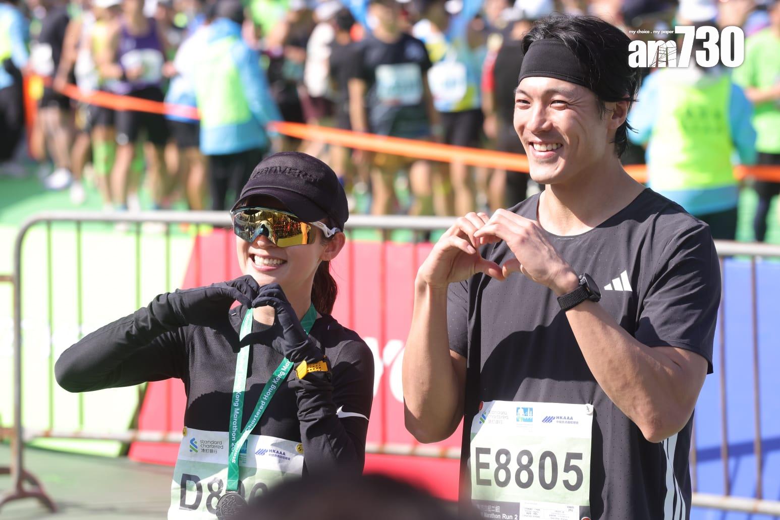 周家怡與來自NETFLIX《體能之巔2》的韓國Oppa 李載允合照。(吳康琦攝)