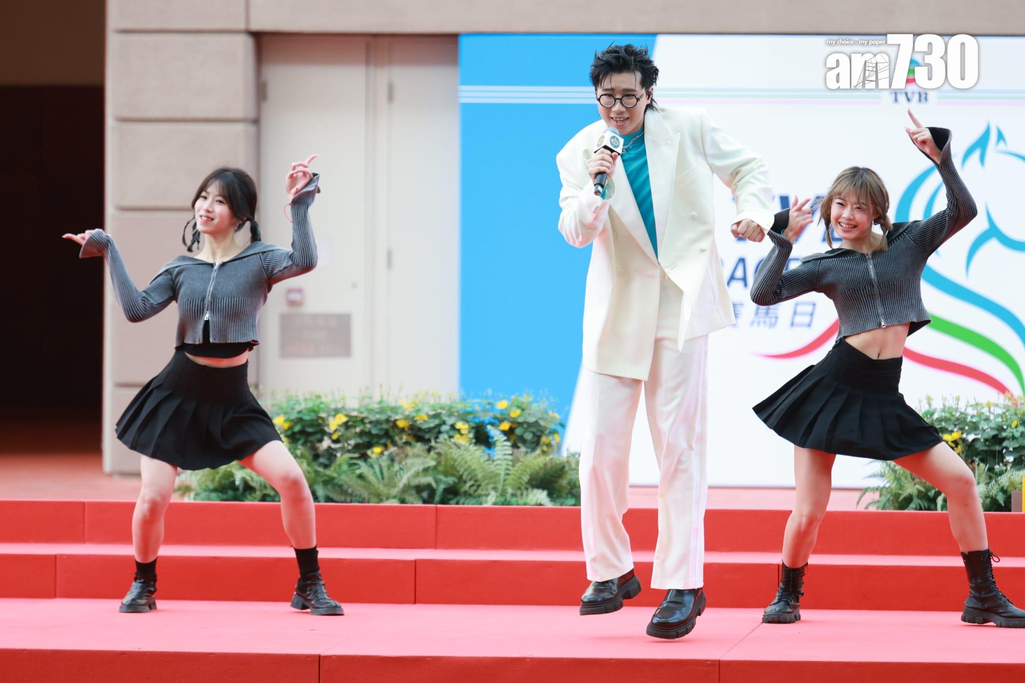 林智樂獲姚焯菲、鍾柔美讚有跳舞天份。(羅錦鴻攝)