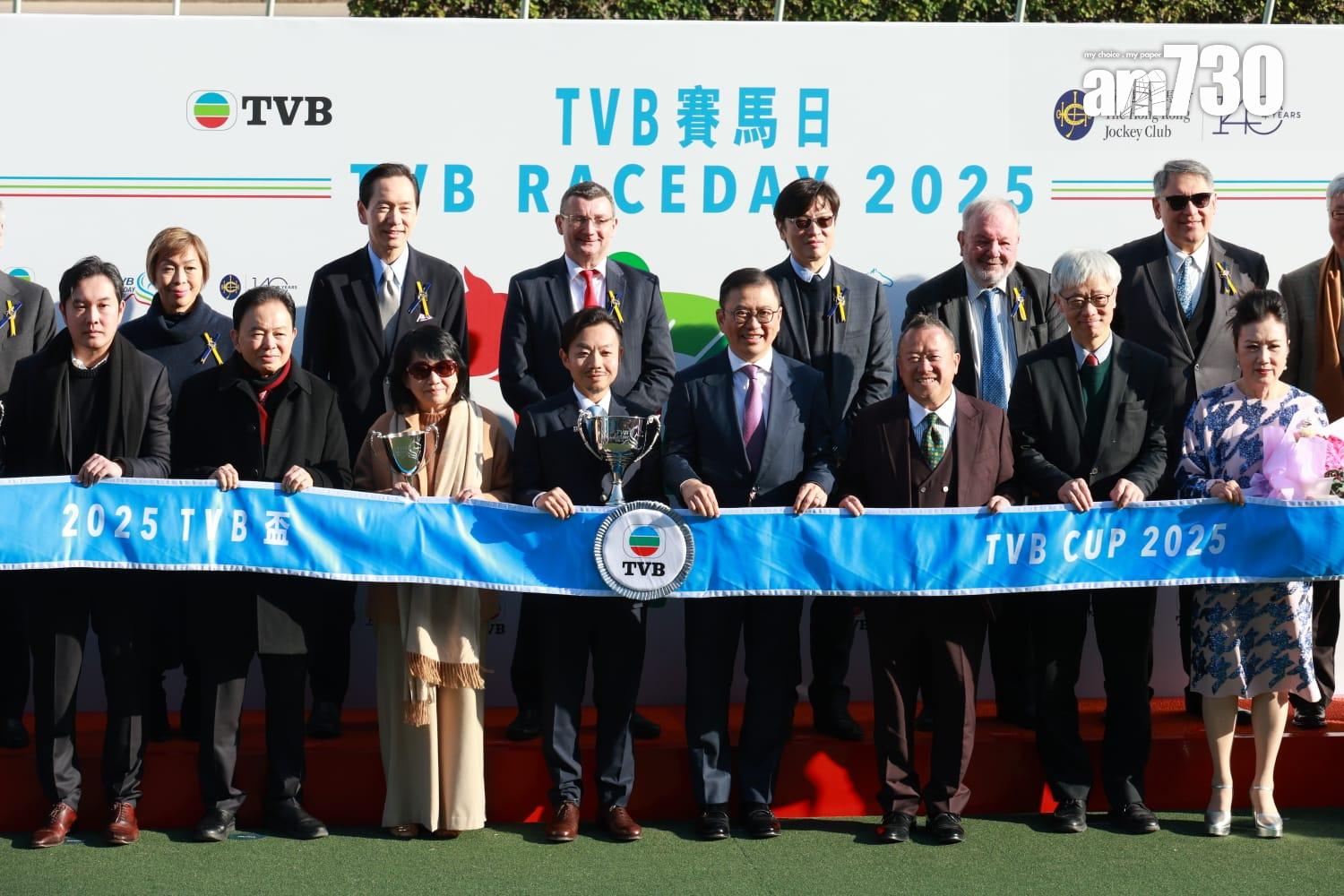 TVB 盃頒獎禮合照。(羅錦鴻攝)