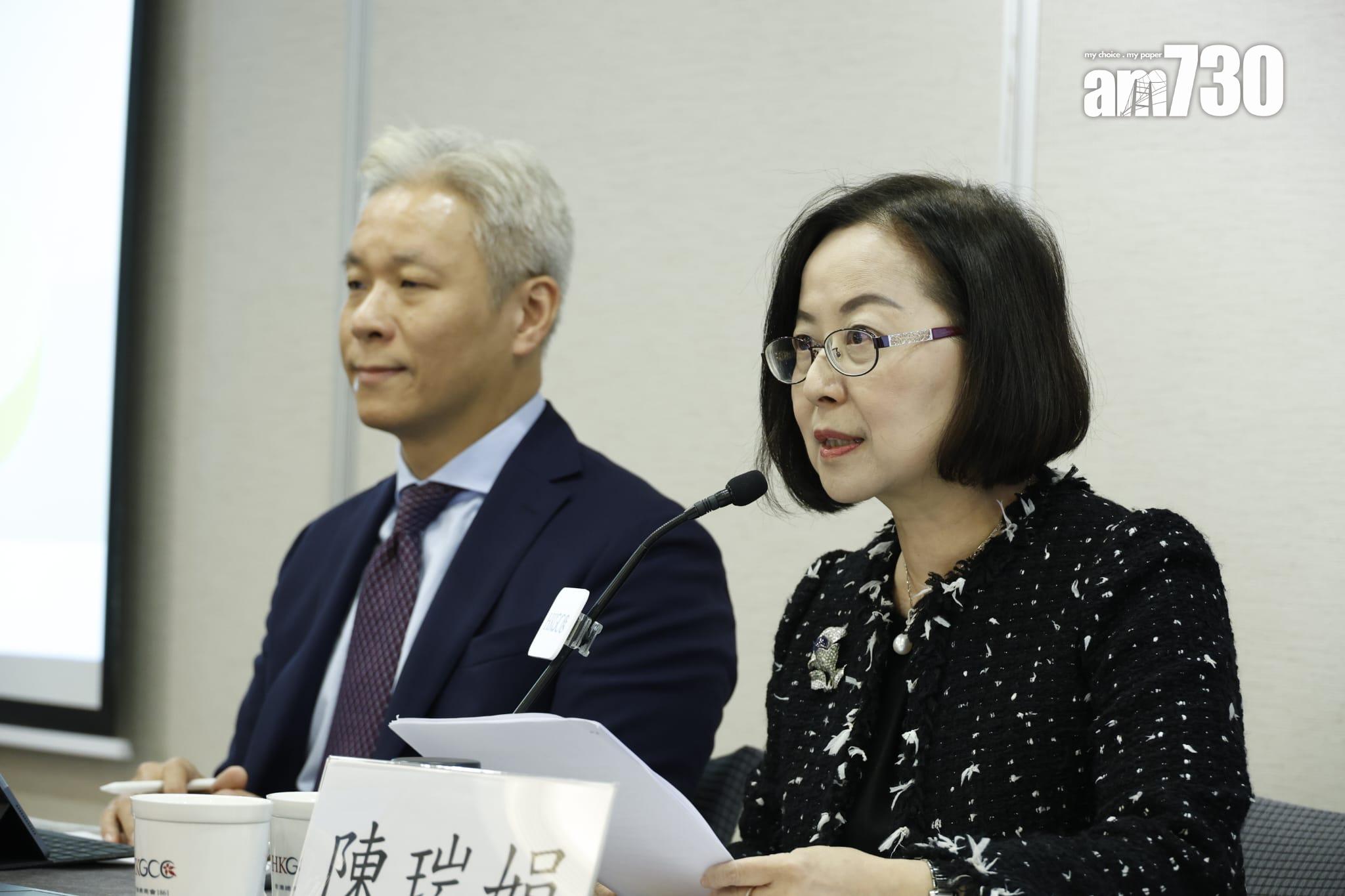 香港總商會主席陳瑞娟。(蘇文傑攝)