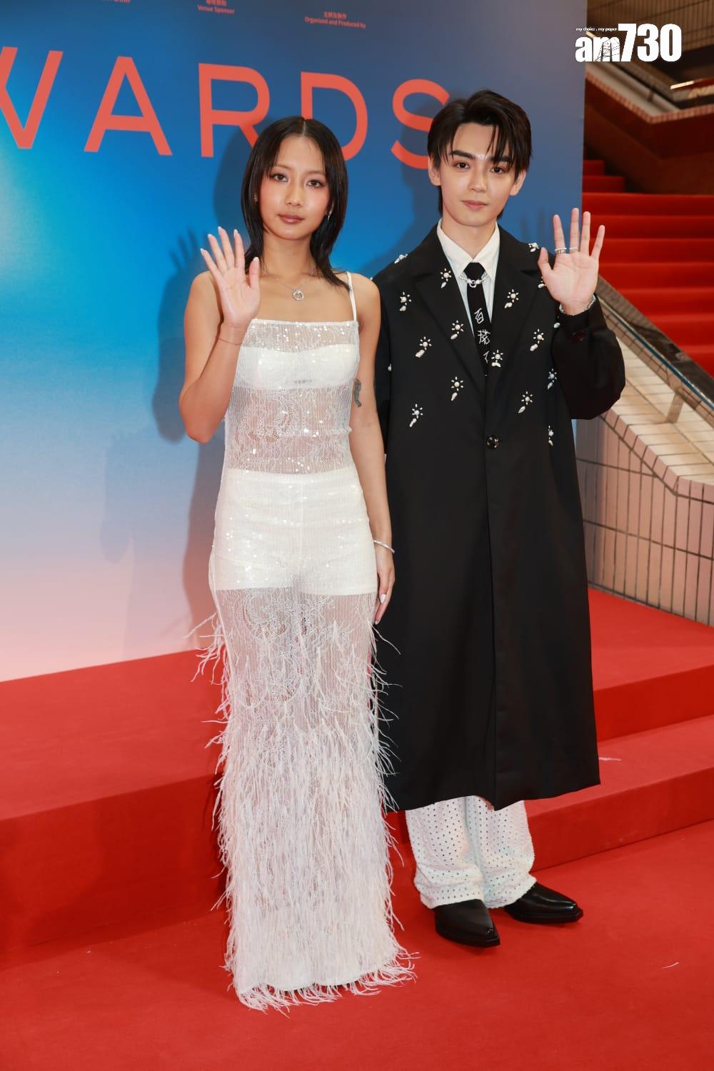 Marf邱彥筒和歐鎮灝George宣讀金像獎入圍名單。(羅錦鴻攝)