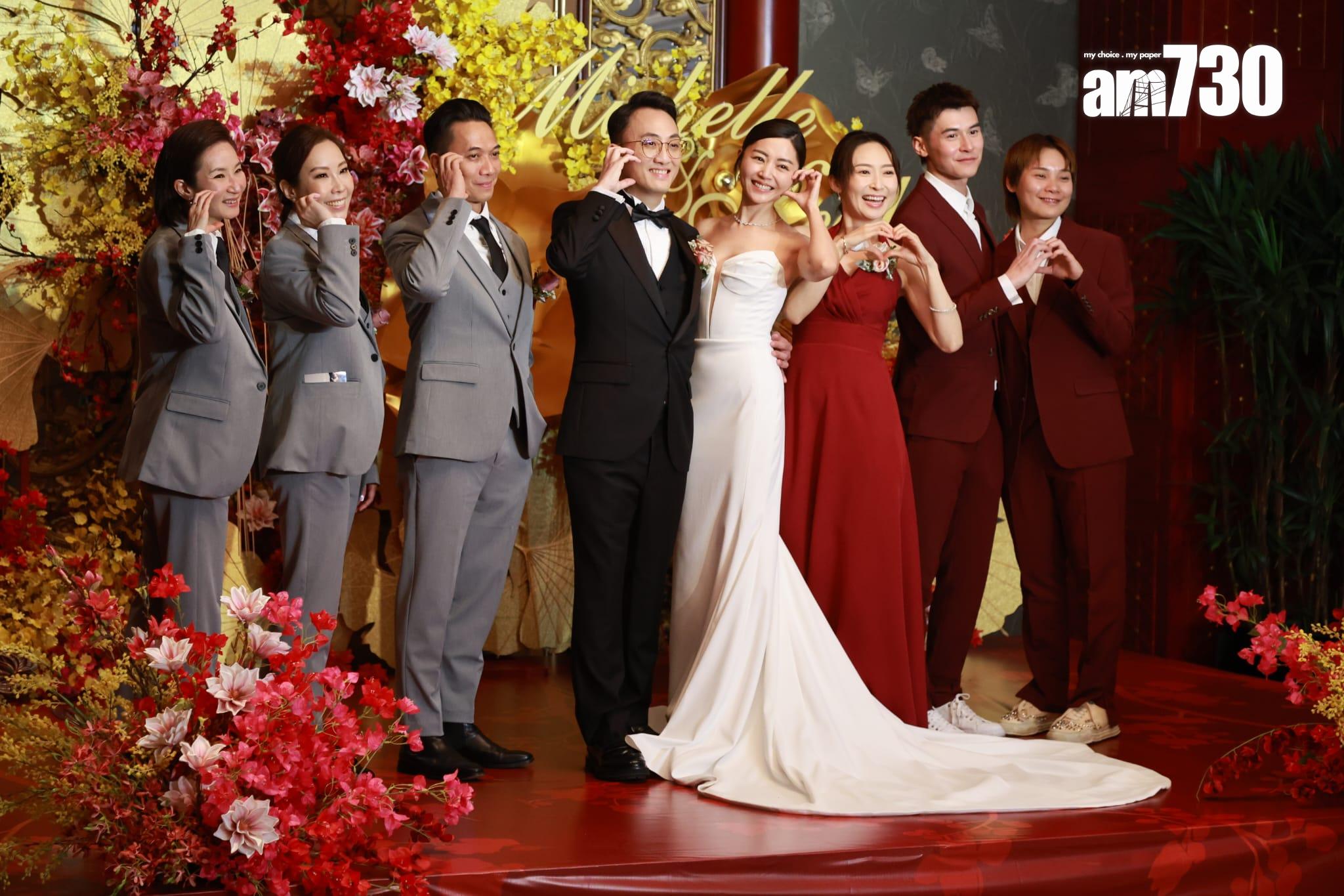 衛詩雅與周祉安與兄弟姊妹團見傳媒。