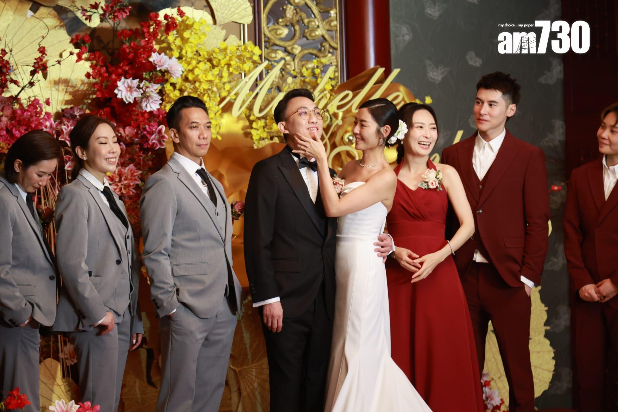 衛詩雅與周祉安與兄弟姊妹團見傳媒。