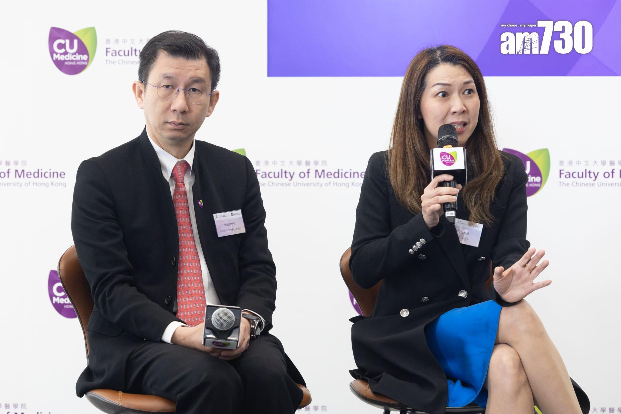 副院長(科研轉化及創業)陳君賜及副院長(研究)黃秀娟。(蘇文傑攝)