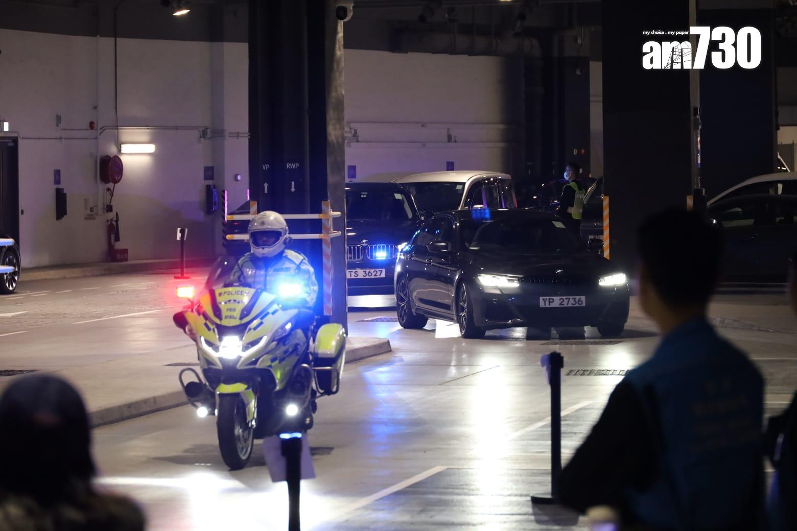 演練模擬有貴賓到場。(鍾式明攝)