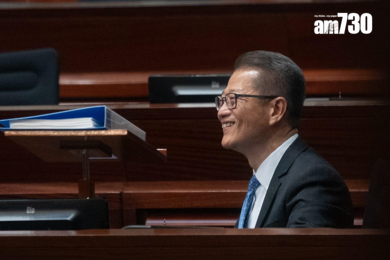 財政司司長陳茂波今日發表新一份《財政預算案》。(蘇文傑攝)