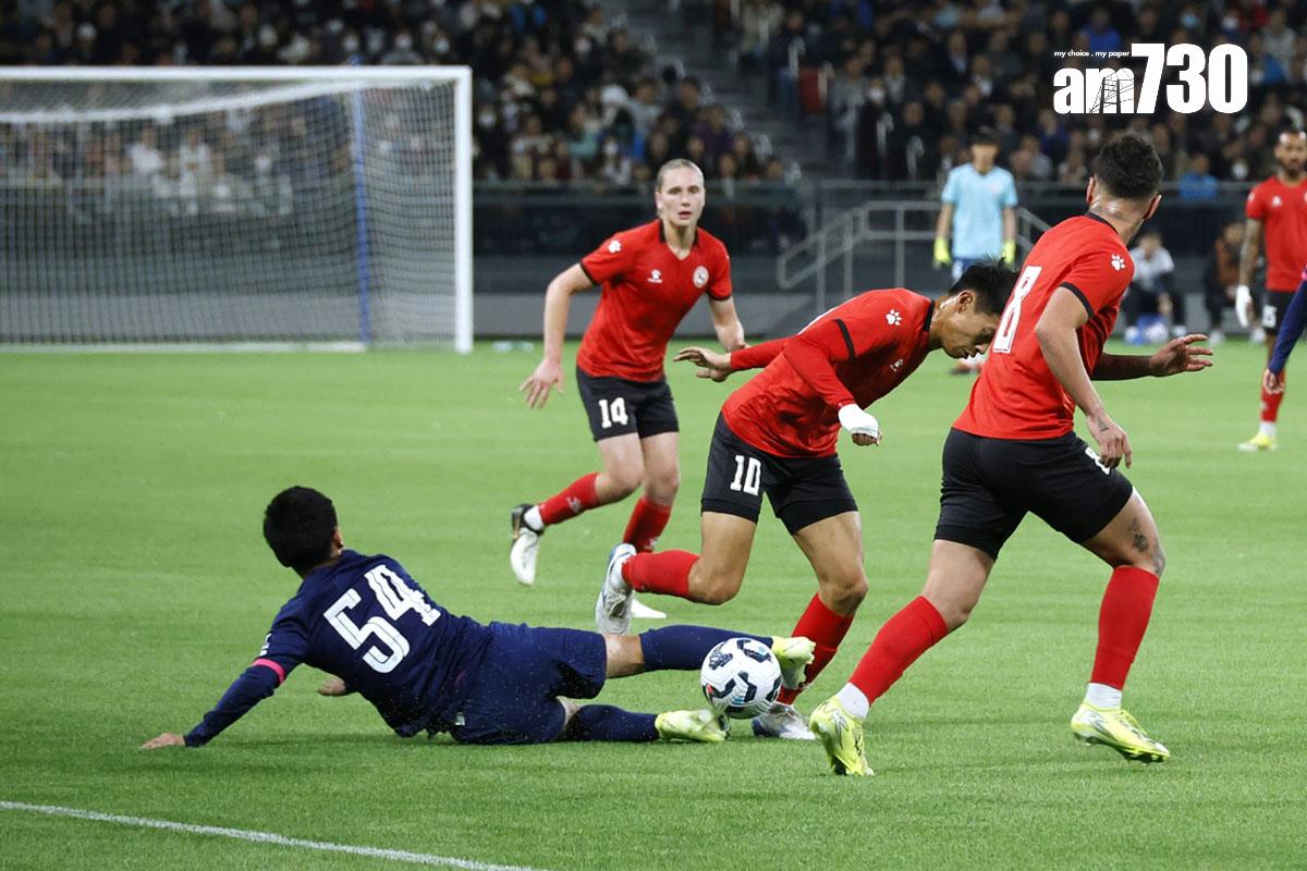 啟德體育園舉辦大型演練,賽場上演港超聯U-22聯賽傑志對北區。(林俊源攝)