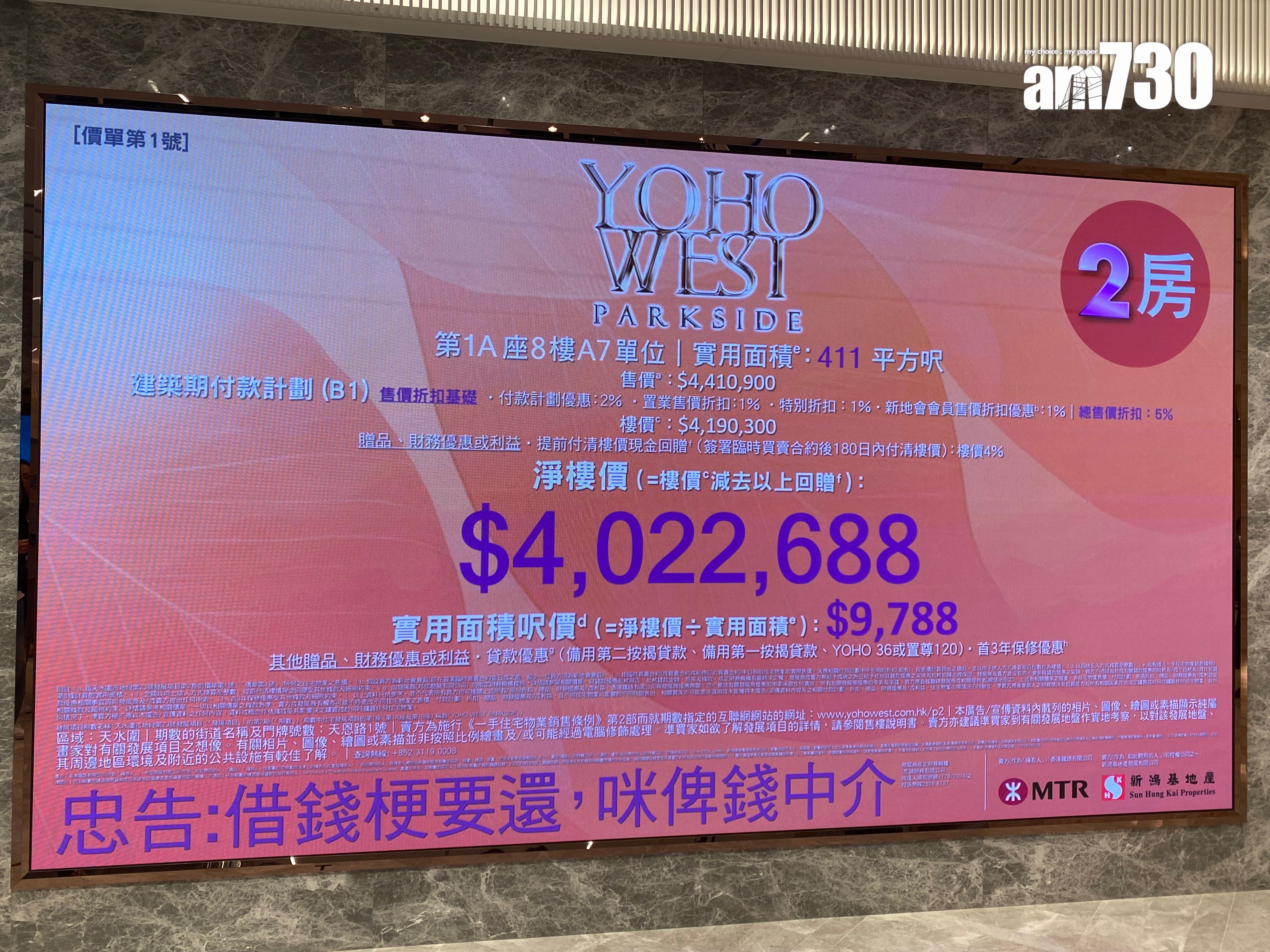 YOHO WEST PARKSIDE開價|中原陳忠浩:今期位置及景觀更優越 料回報達5厘|天水圍新盤