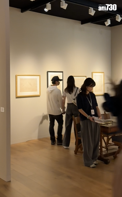 方力申與太太葉萱現身巴塞爾藝術展香港展會。(娛樂組攝)