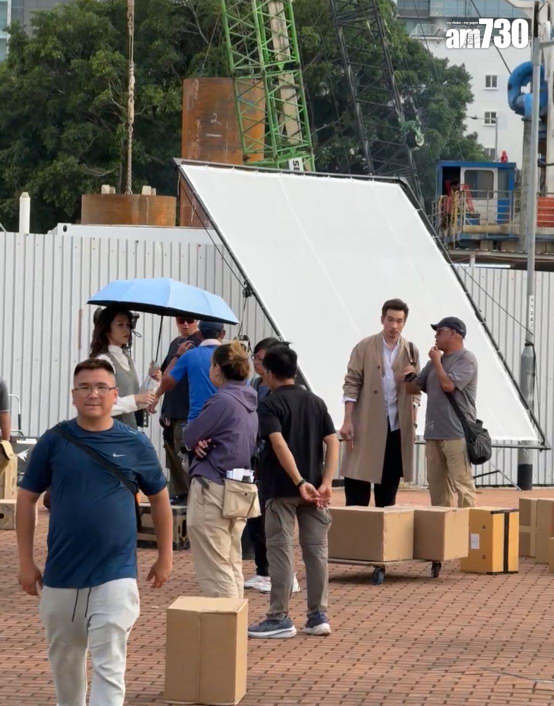 張曦雯與陳豪正趕工拍攝新劇《俠醫》。(娛樂組攝)