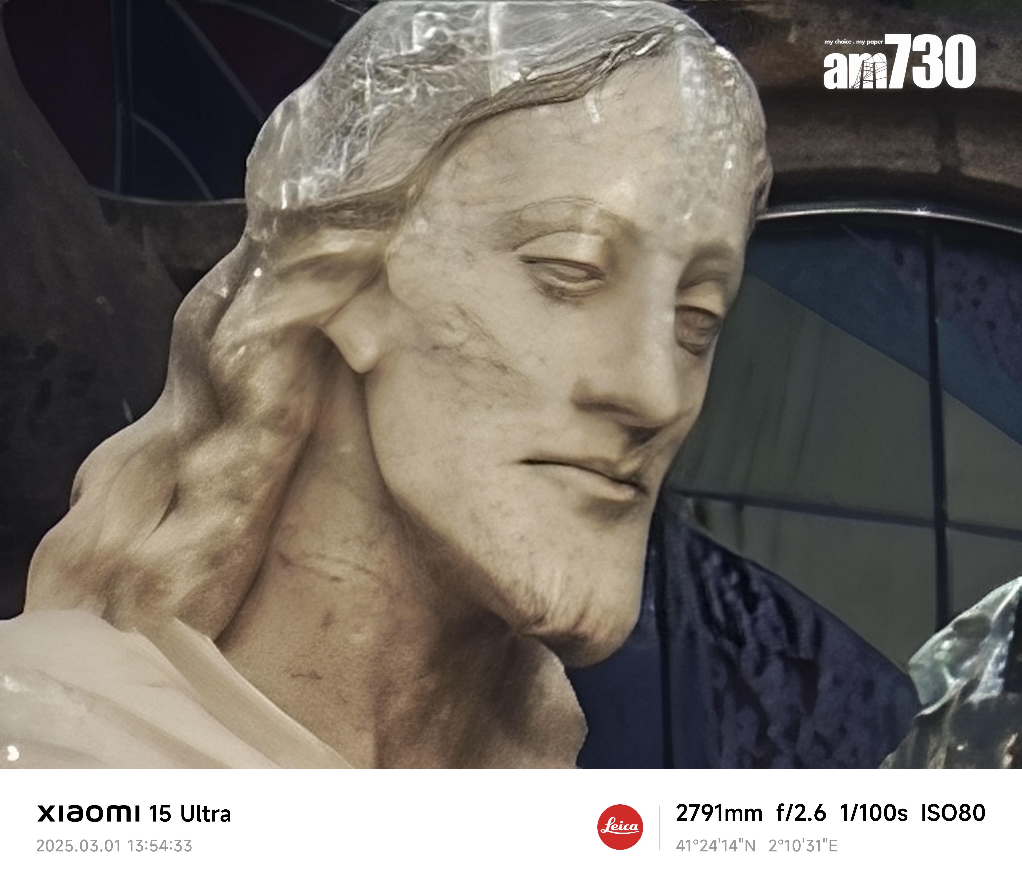 Xiaomi 15 Ultra試相|聖家堂外的雕像可清晰地拍到。