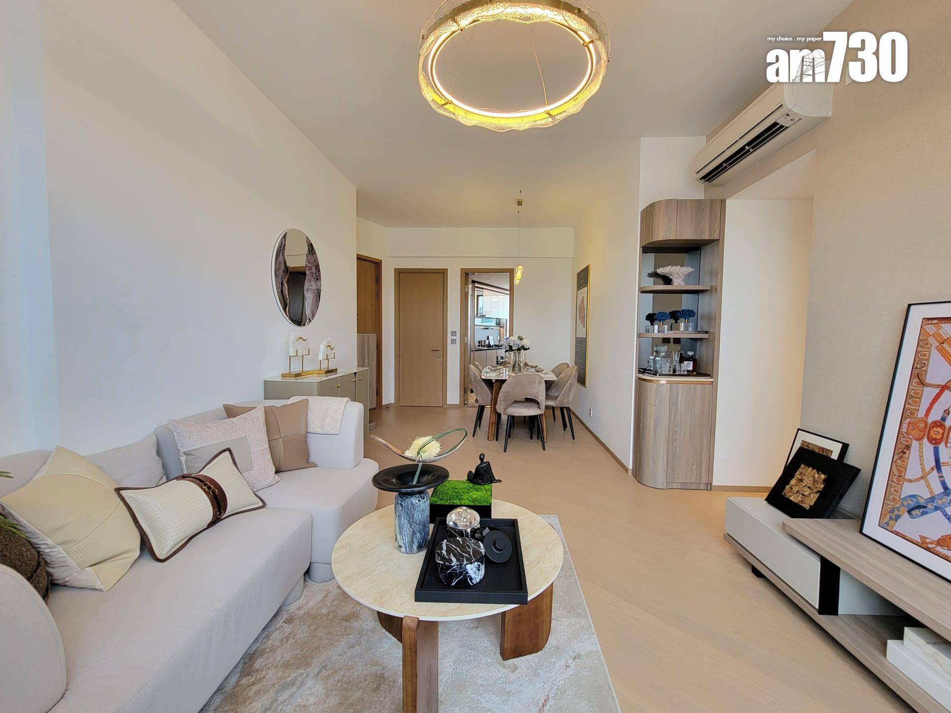 文曜示範單位|904呎現樓三房採大地色系主調 外望開揚市景(多圖有片)|九龍城新盤