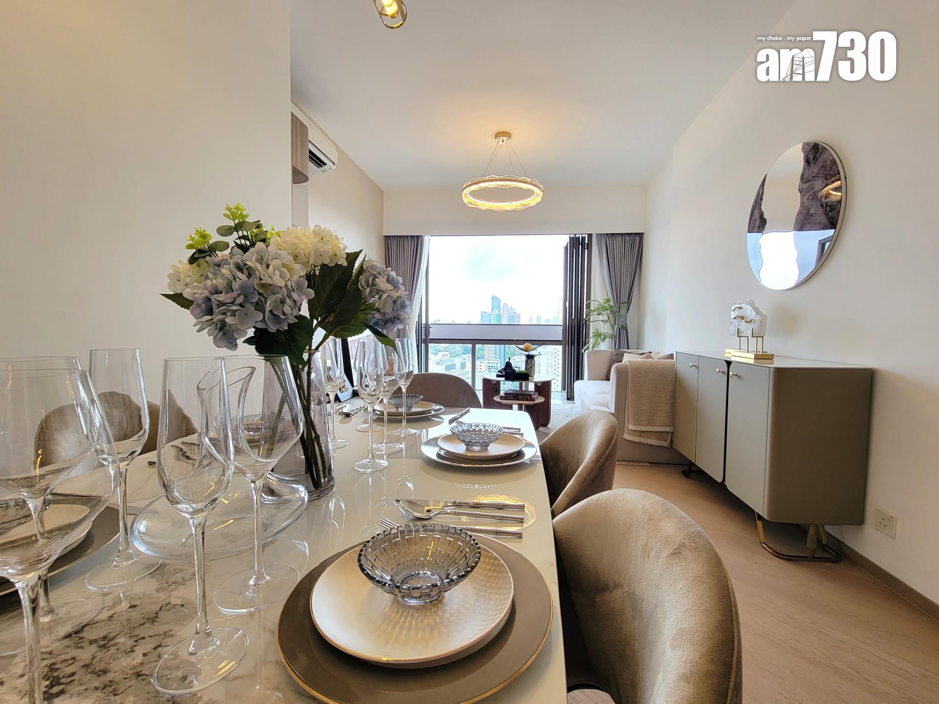 文曜示範單位|904呎現樓三房採大地色系主調 外望開揚市景(多圖有片)|九龍城新盤