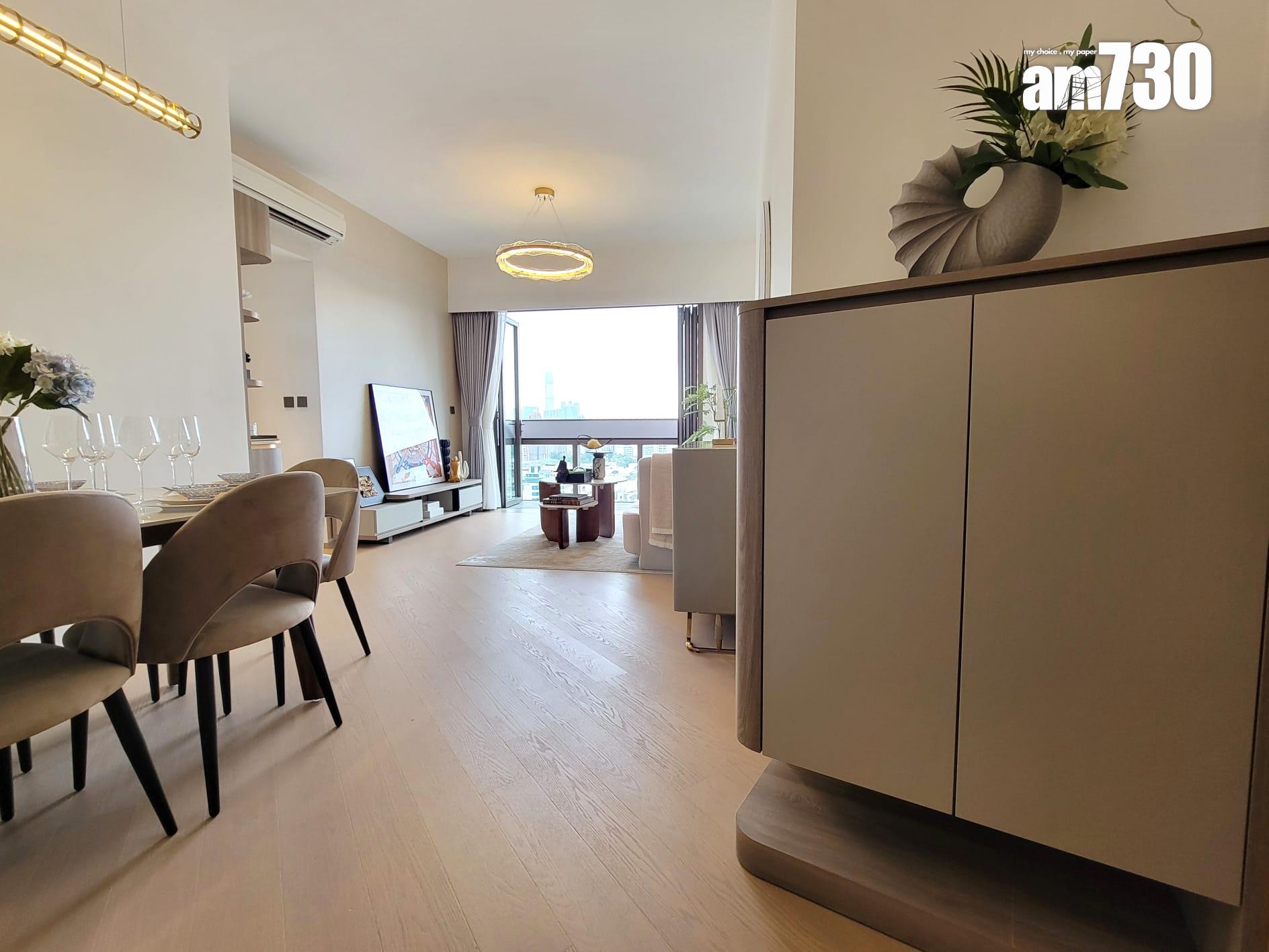 文曜示範單位|904呎現樓三房採大地色系主調 外望開揚市景(多圖有片)|九龍城新盤