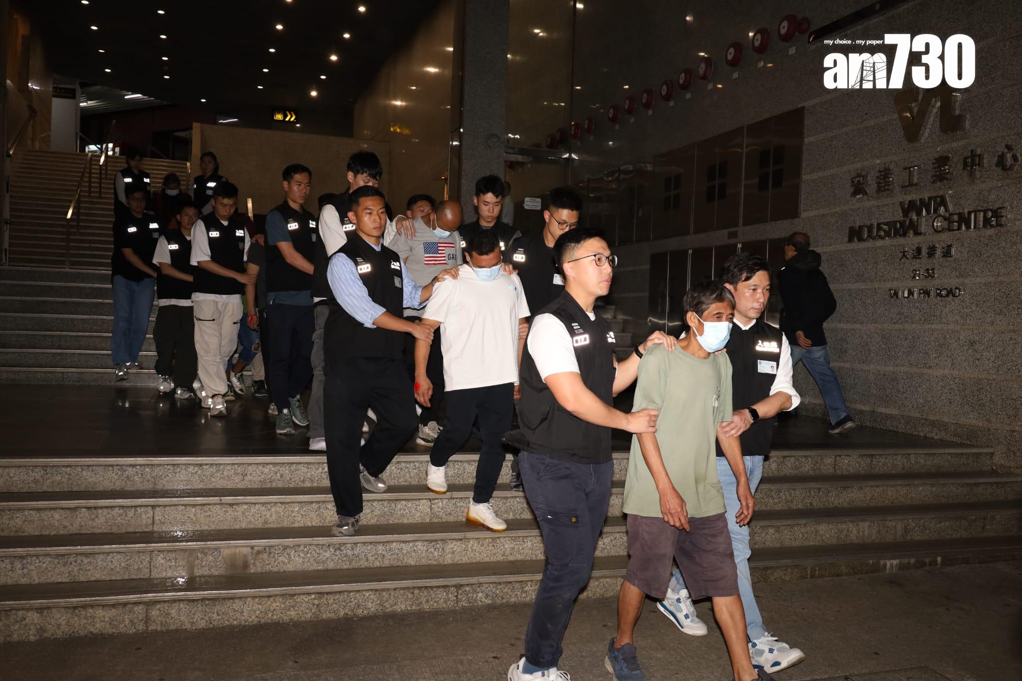 入境處拘捕8名菲律賓籍黑工。(鍾式明攝)