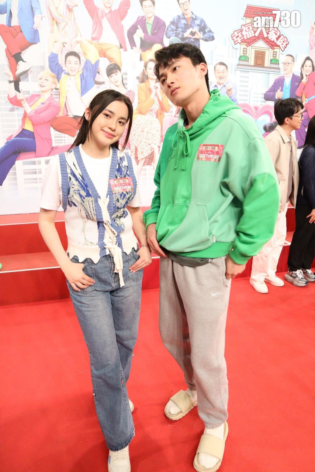 姚焯菲和周嘉洛今日(20日)出席《愛•回家之開心速遞》宣傳活動 。(娛樂組攝)