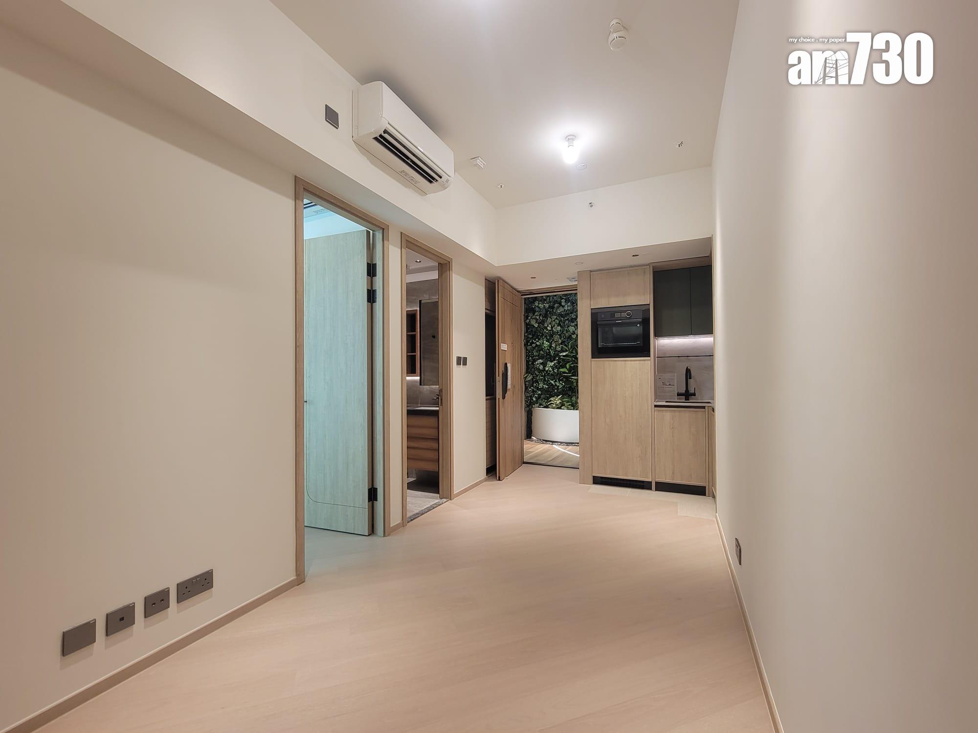 上然示範單位|一房及三房設綠色系櫥櫃 廳房同坐向 營造明亮氛圍(多圖有片)|大埔新盤