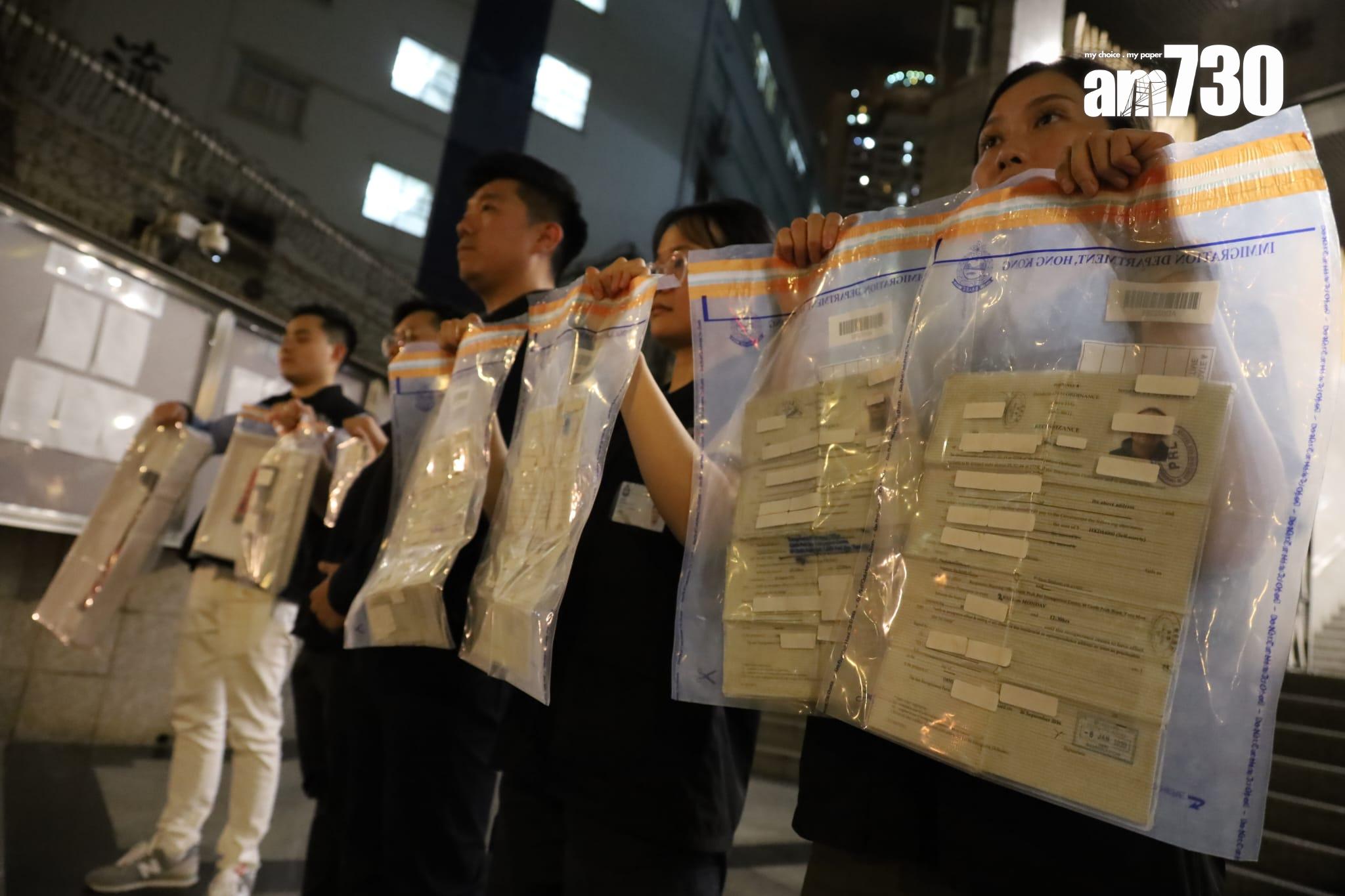 入境處拘捕8名菲律賓籍黑工。(鍾式明攝)