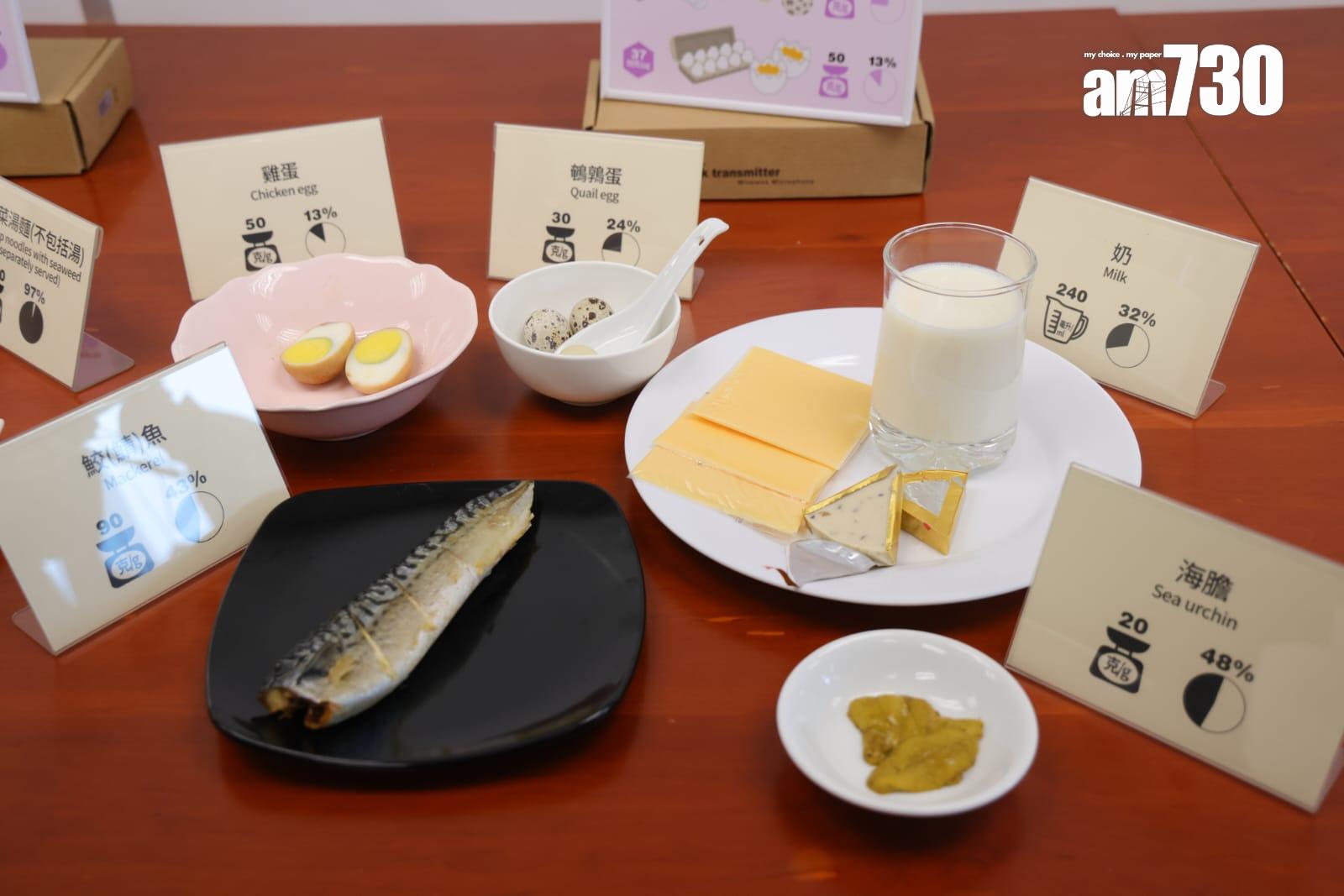 食物安全中心在2023年底共收集296個預先包裝和非預先包裝食物樣本,以檢視碘含量,涵蓋10個食物類別,分別來自餐廳、超級市場及壽司店等。(吳康琦攝)