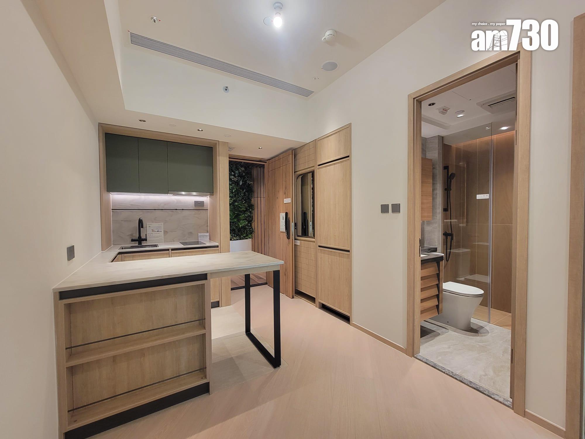 上然示範單位|428呎及475呎兩房即睇!開放式廚房連U型Island Table(多圖有片)|大埔新盤