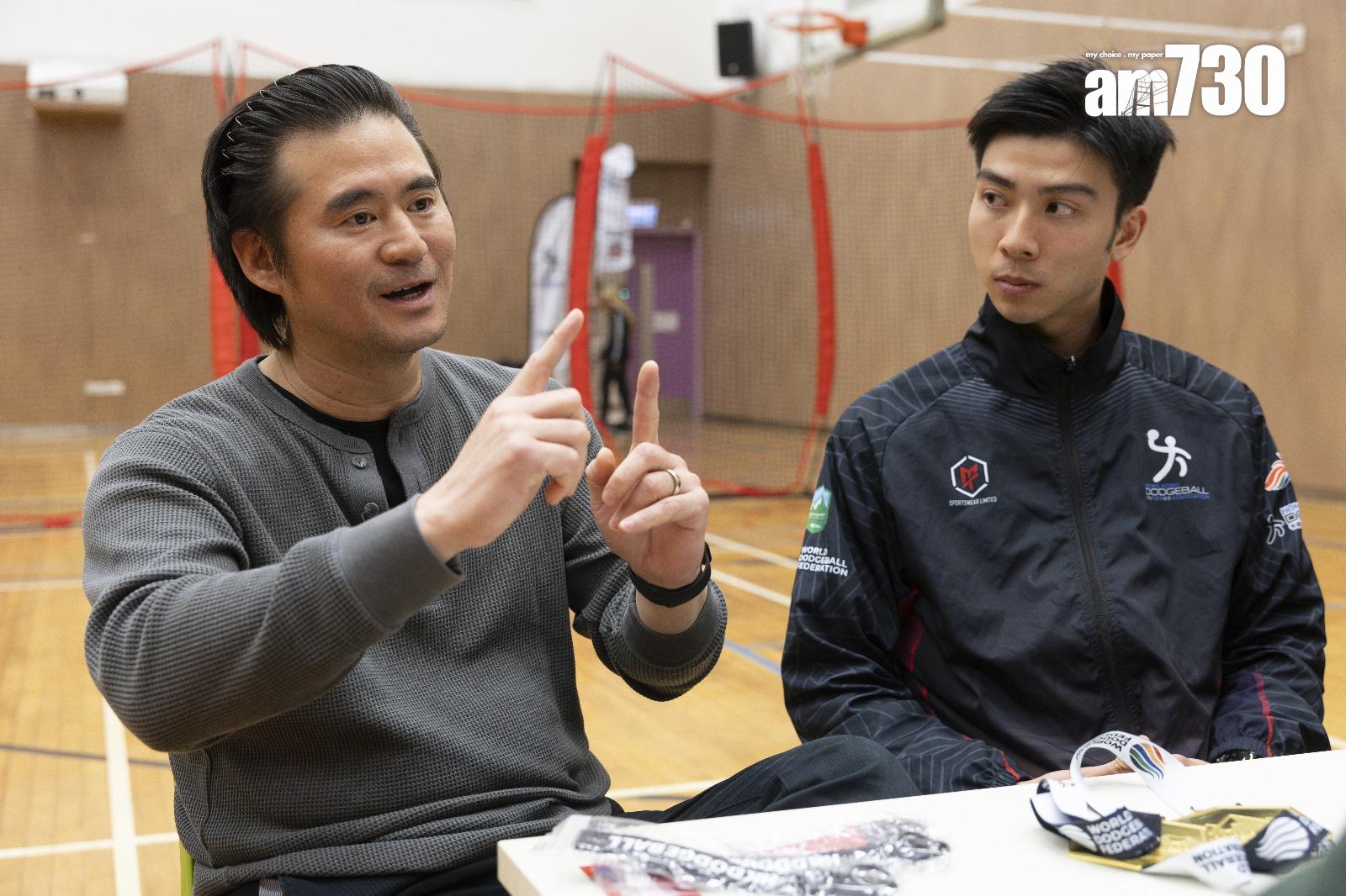 香港閃避球總會李一(左)預料隨閃避球主題影視作品上映,將掀起全球閃避球熱潮(蘇文傑攝)