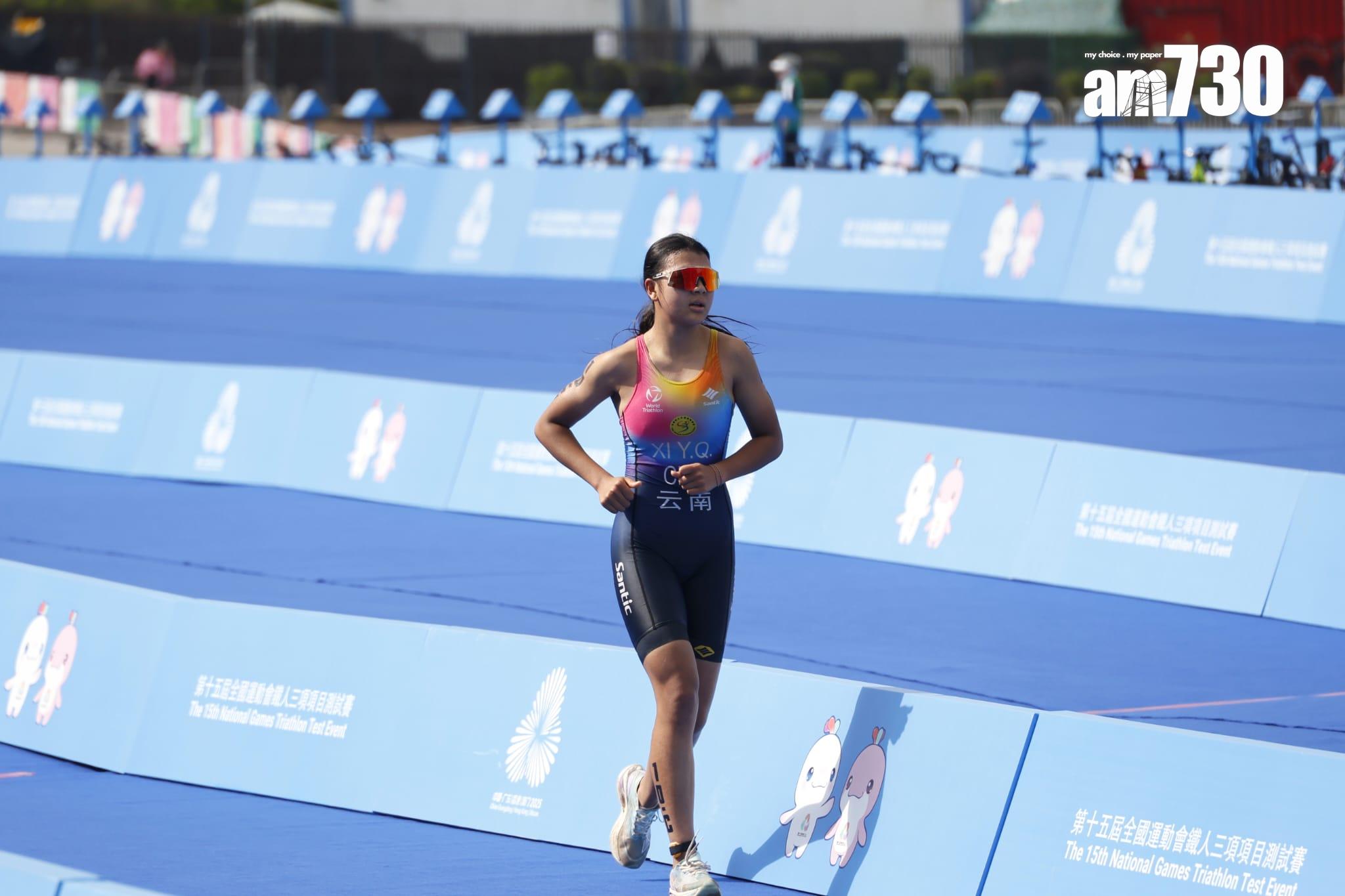 全運會三項鐵人混合接力測試賽 山東奪冠港隊混合接力摘銅 (林俊源攝)