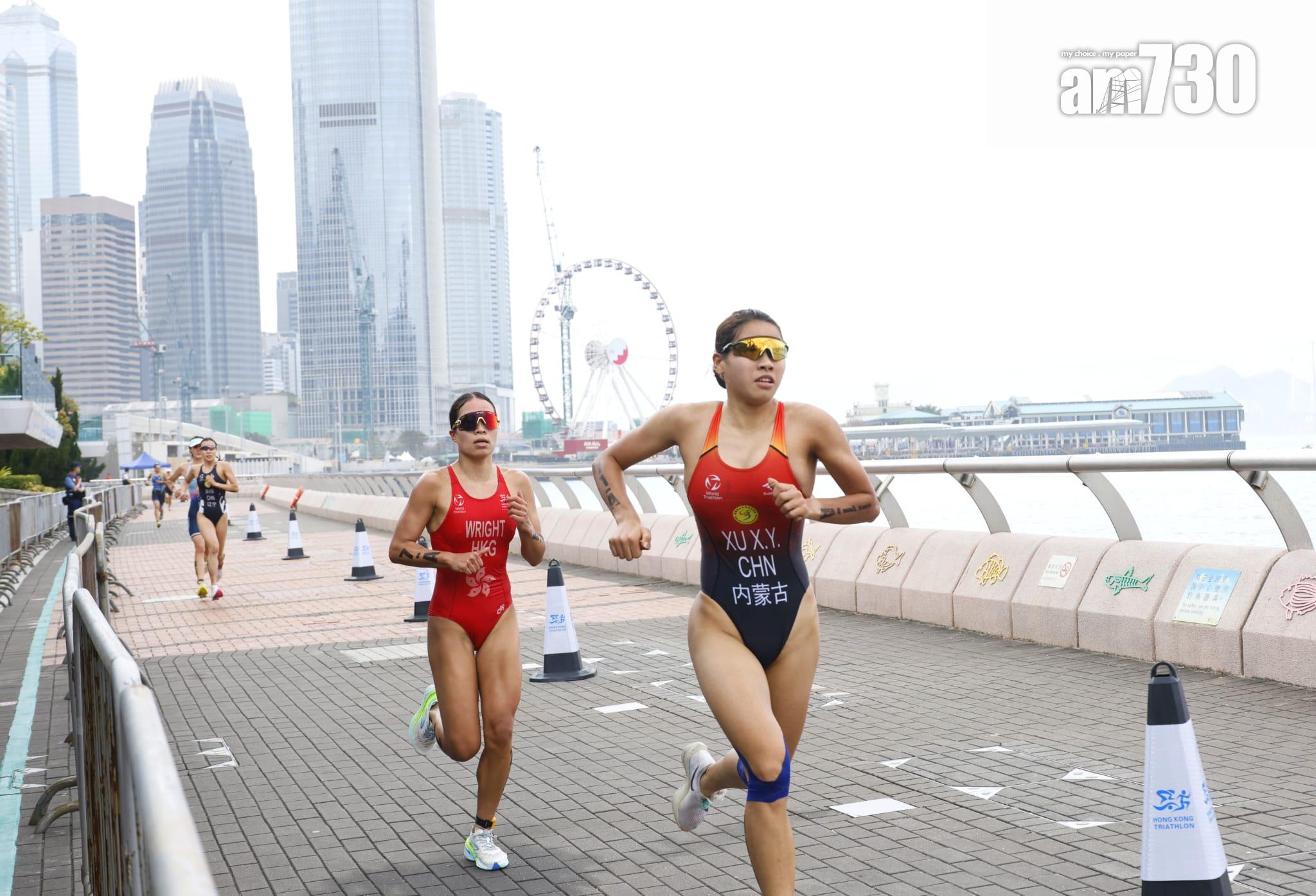 全運會三項鐵人混合接力測試賽 山東奪冠港隊混合接力摘銅 (林俊源攝)