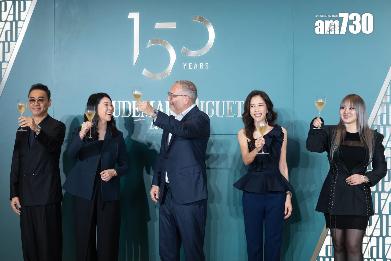 莫文蔚、劉青雲與南韓女歌手CL到中環出席名錶新舖開幕活動。