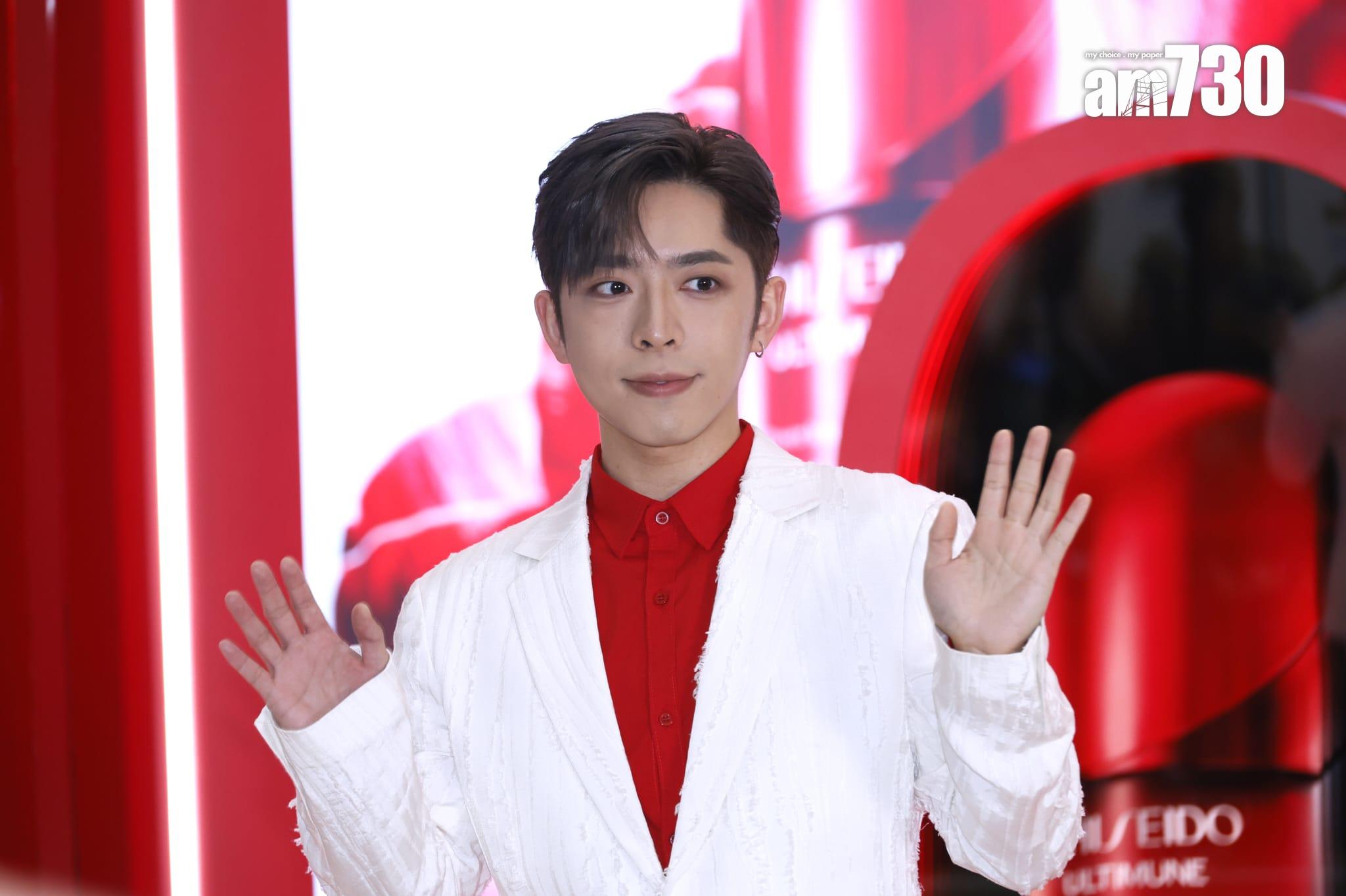 Edan預告在韓國拍團綜有精彩內容,至於濕身部份就大賣關子。(林俊源攝)