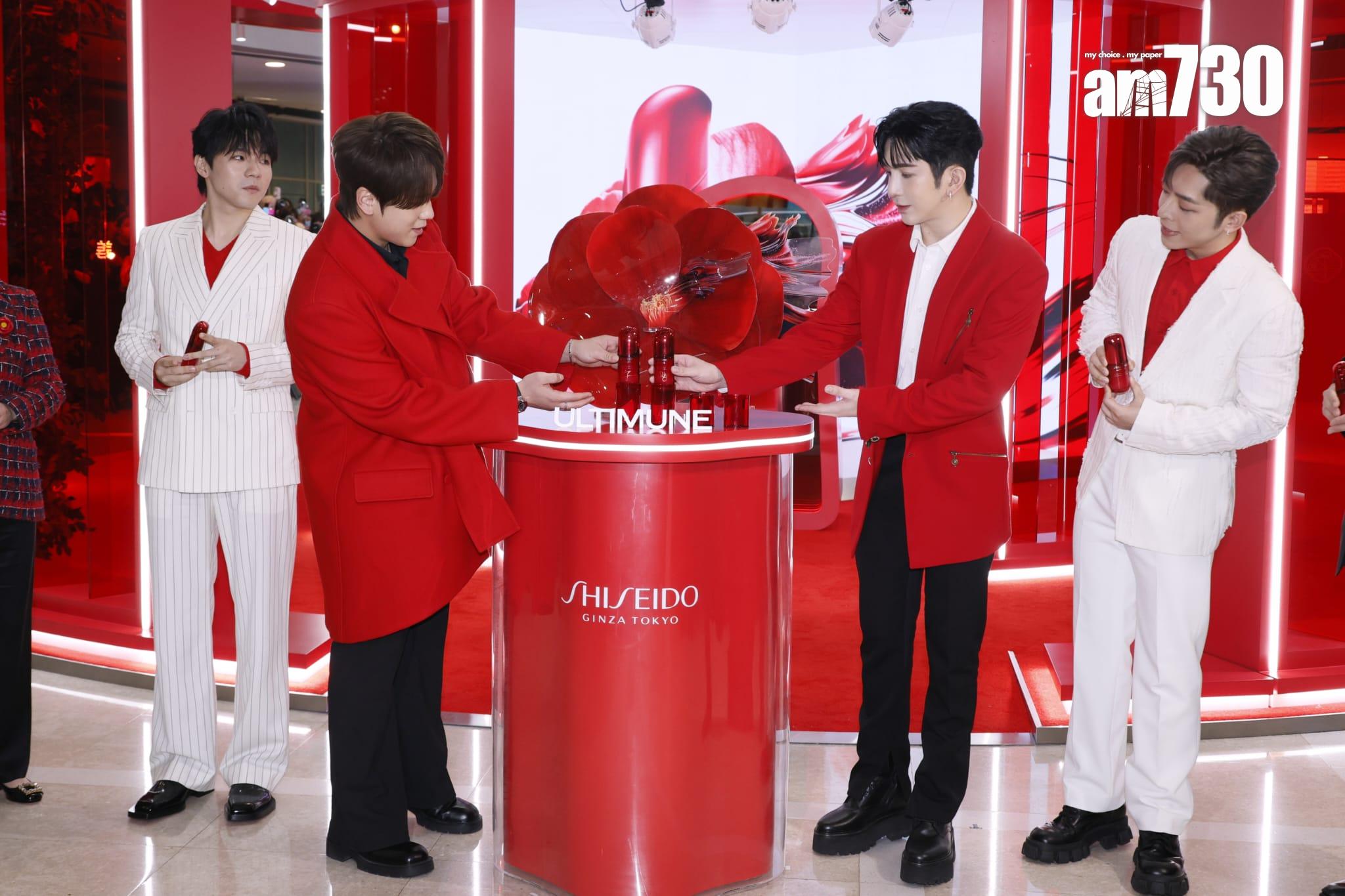 MIRROR的姜濤、盧瀚霆、呂爵安及陳卓賢到中環出席活動。(林俊源攝)