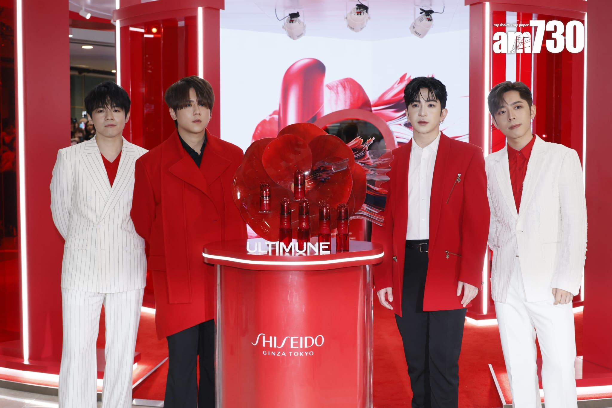 MIRROR的姜濤、盧瀚霆、呂爵安及陳卓賢到中環出席活動。(林俊源攝)