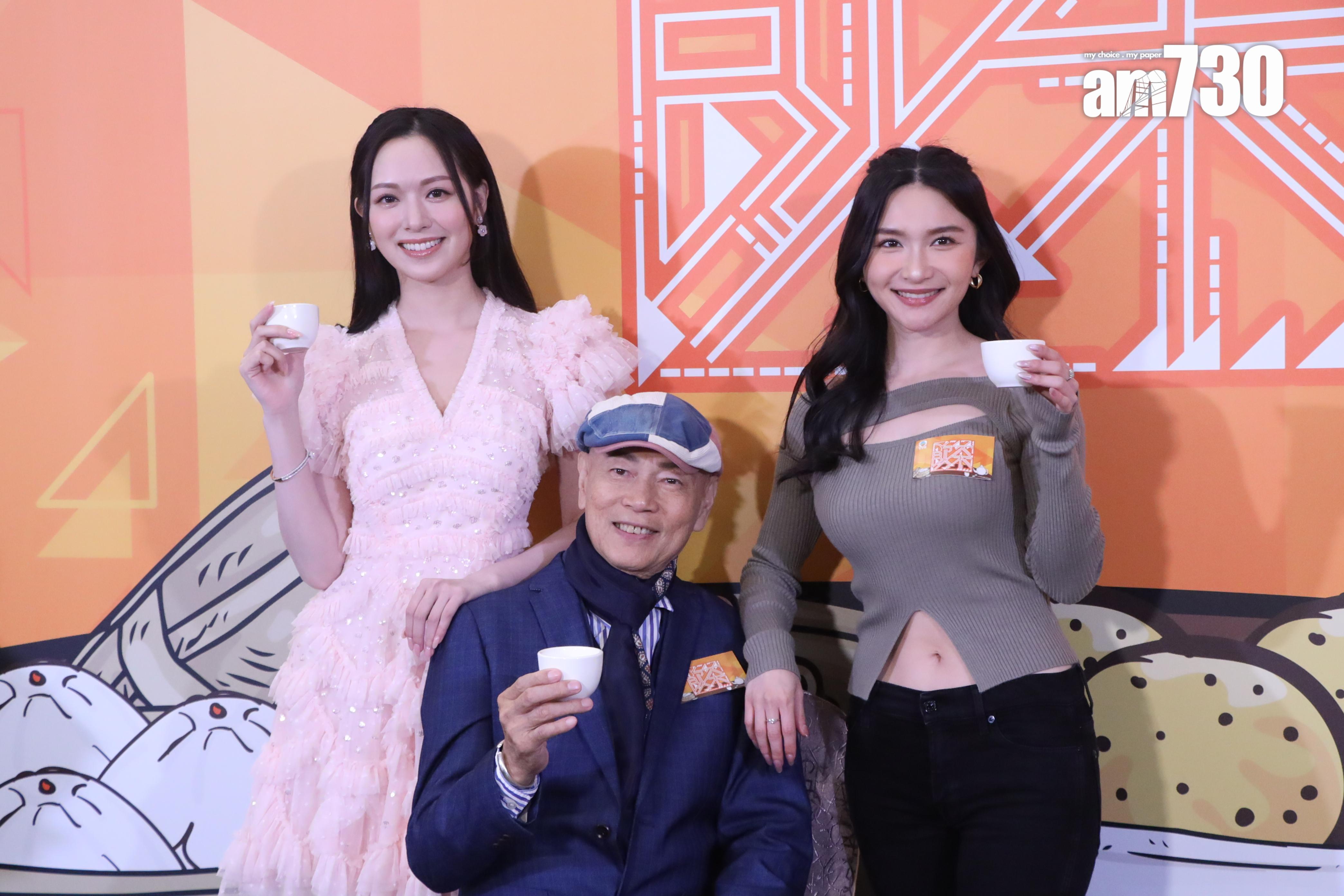 羅家英、馮盈盈及關楓馨合作主持飲食節目《飲茶》。(娛樂組攝)